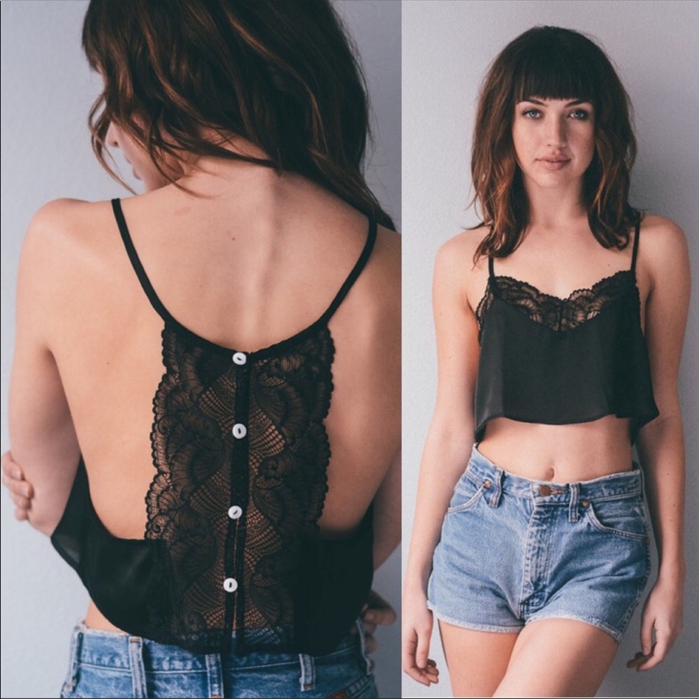 Satin and Lace Bralette/Crop Top